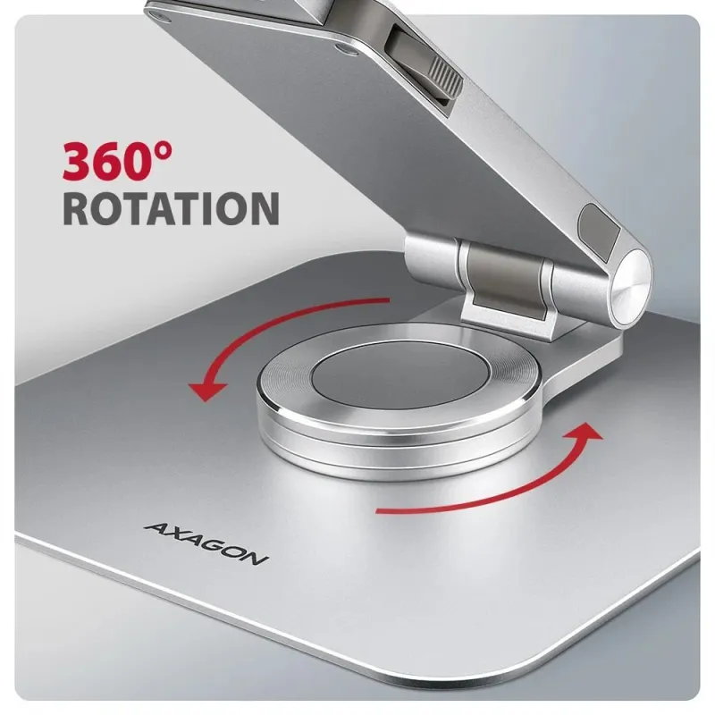 Nb acc stand 10-17 rotating-aluminum stnd-lr axagon