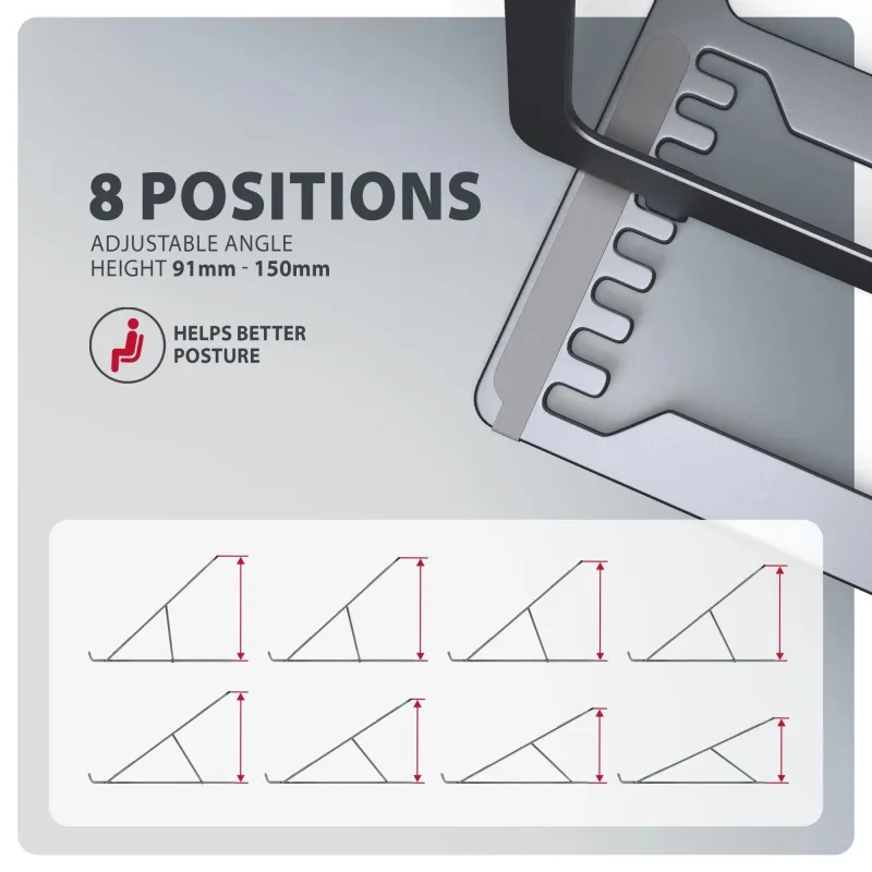 Nb acc stand 10-17.3-aluminum grey stnd-lag axagon