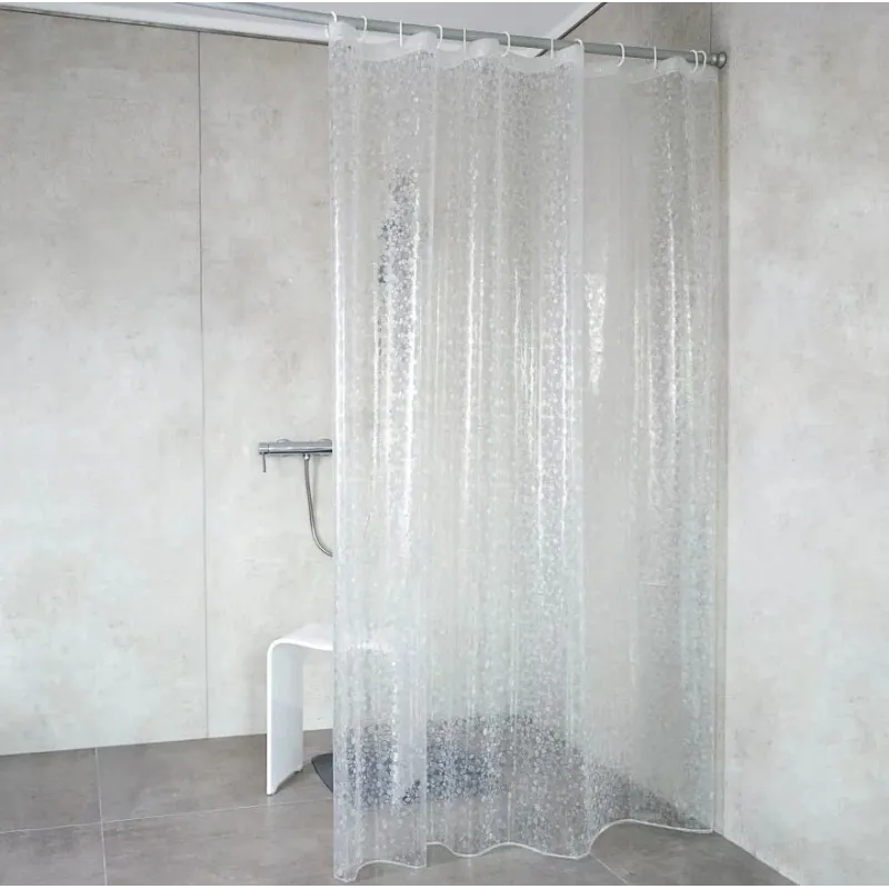 Dušas aizkars 180x200cm Stone caurspīdīgs, 100% EVA