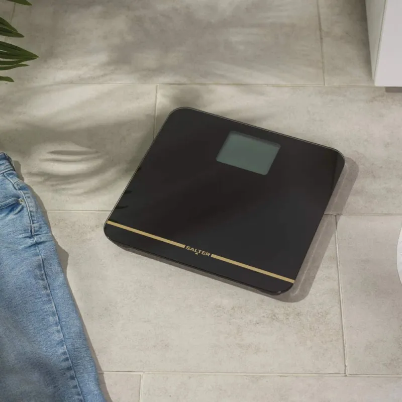Salter 9075 BGFEU12 Max Electronic Bathroom Scale, Black-Gold