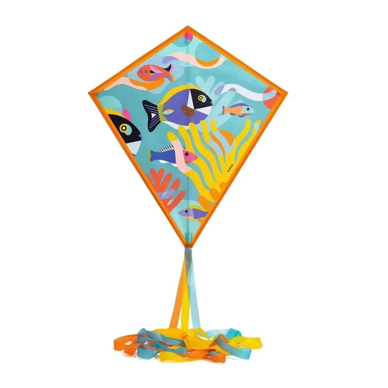 Gaisa pūķis Djeco. 70 cm x 60 cm. daudzkrāsaina