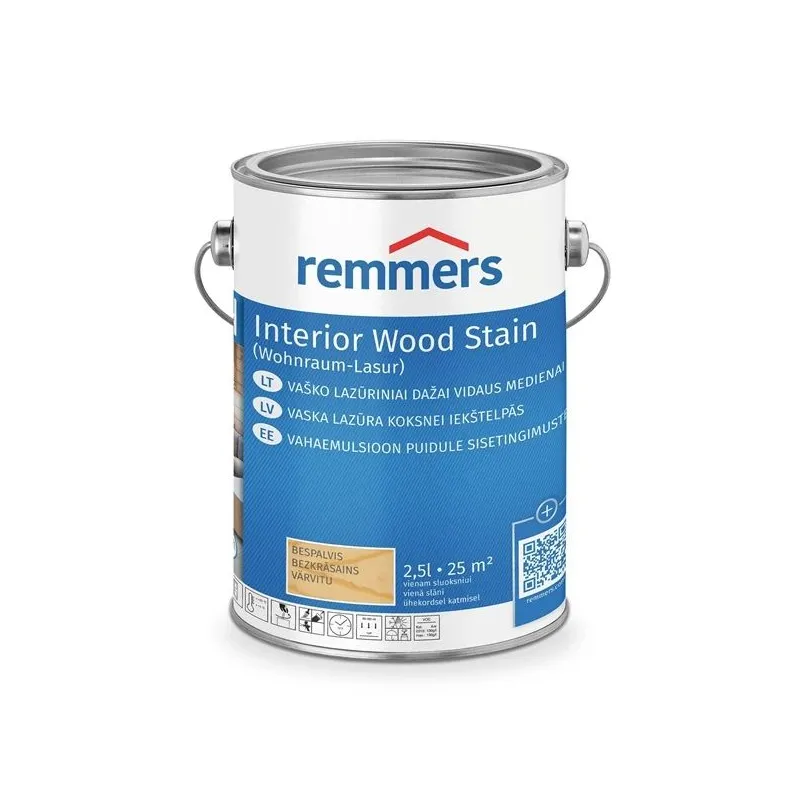 Lazūra Remmers Interior Wood Stain. bespalvis. 2.5 l