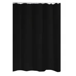 Dušas aizkars 180x200cm melns, 100% PEVA
