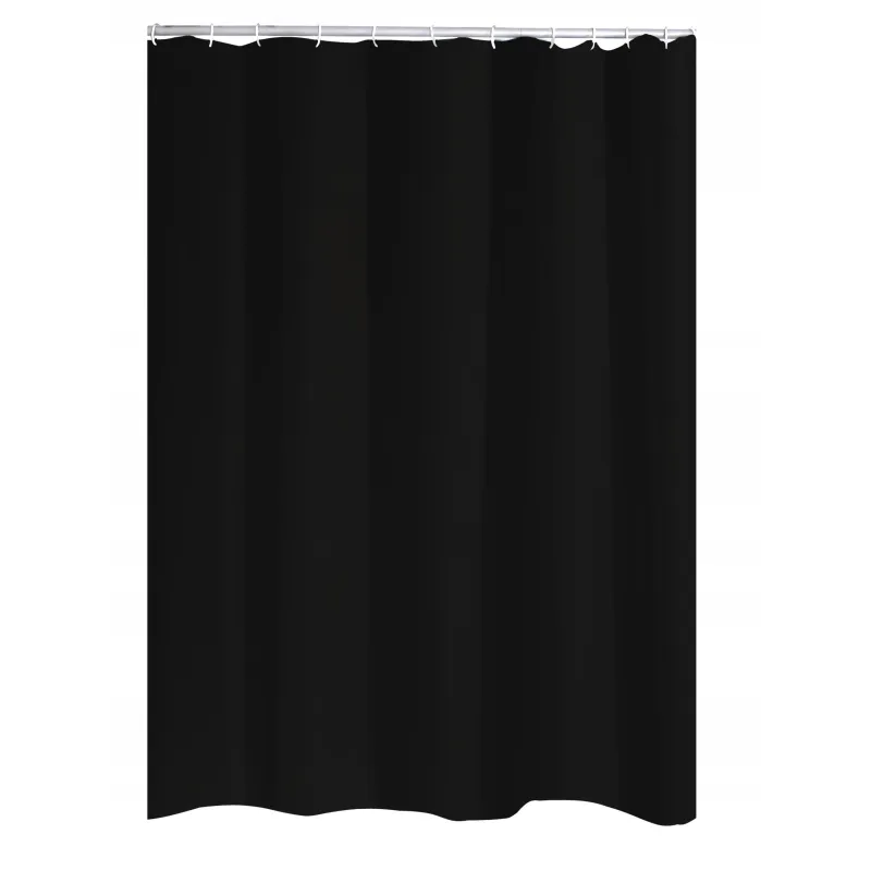 Dušas aizkars 180x200cm melns, 100% PEVA