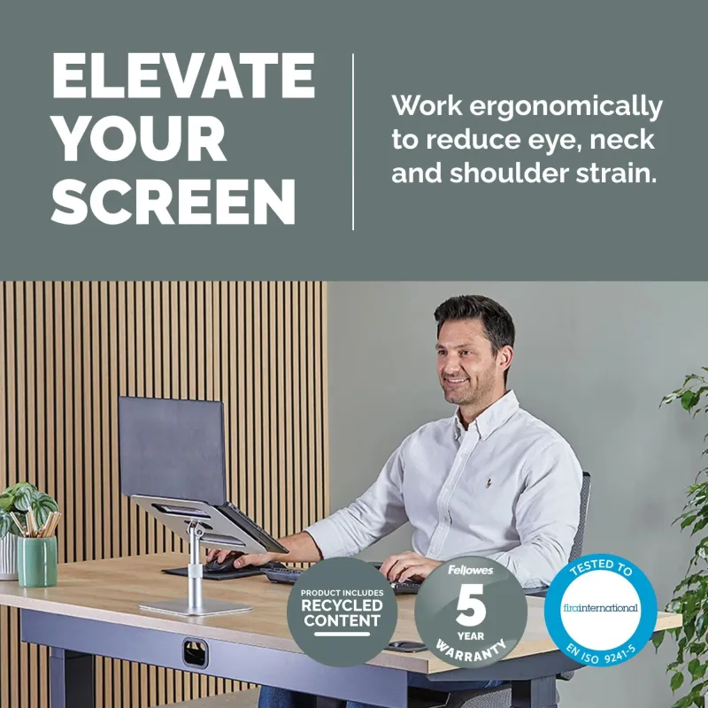 Nb acc desk stand-silver 100138880 fellowes