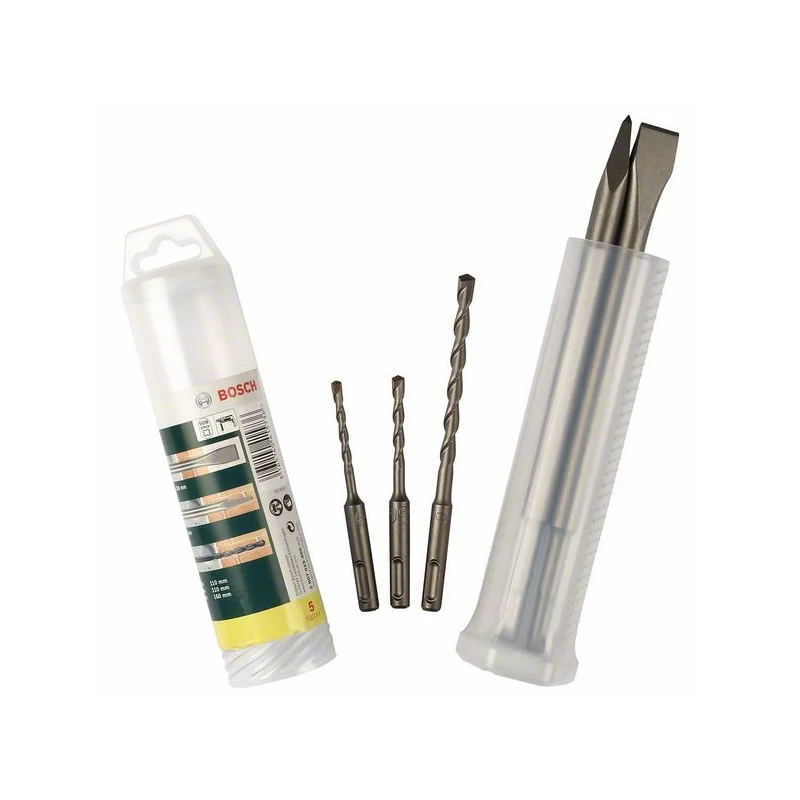 5-daļīgs SDS plus urbju S2 un kaltu kompl.