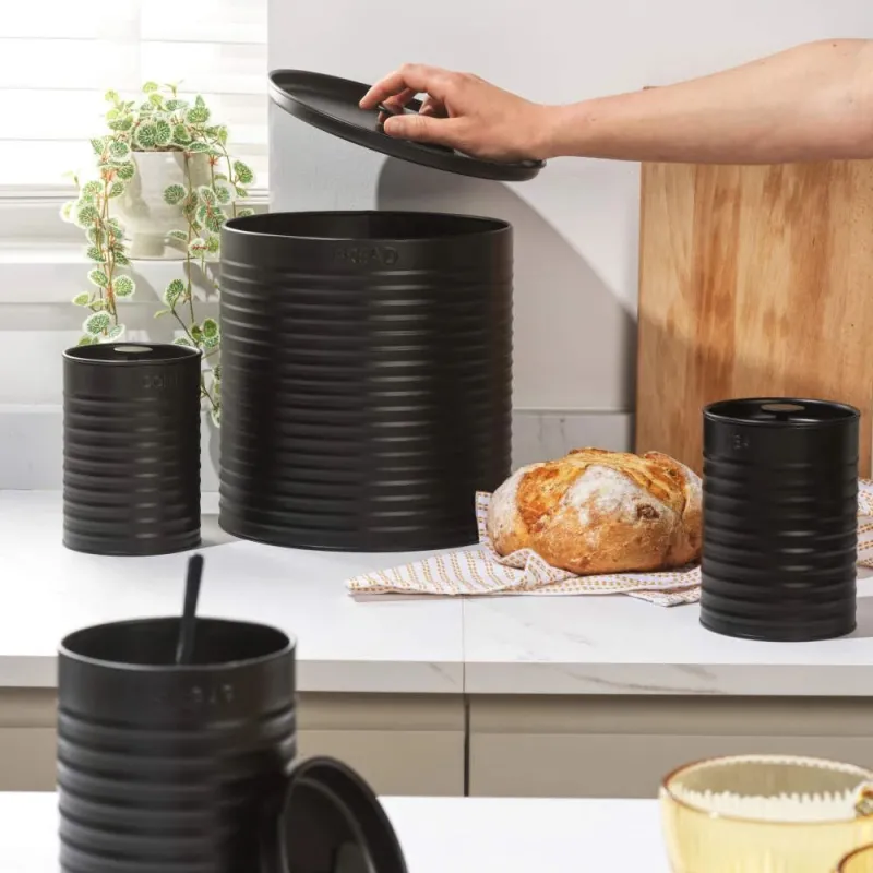 Russell Hobbs RH03270 Liniera 4-Piece Countertop Set, Black