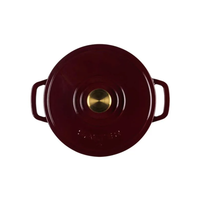 Salter BW13771R Chester 3.4L Cast Iron Casserole Pot 24 cm, Red