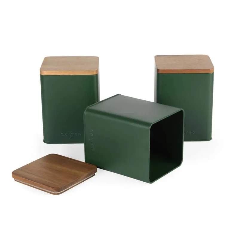 Salter BW12898G Toronto 3-Piece Canister Set, Green