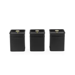 Salter BW14370 Alchemy 3-Piece Canister Set, Black