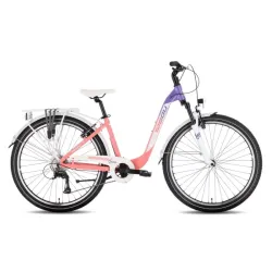 Bērnu velosipēds TABOU Queen 26, rozā-balts