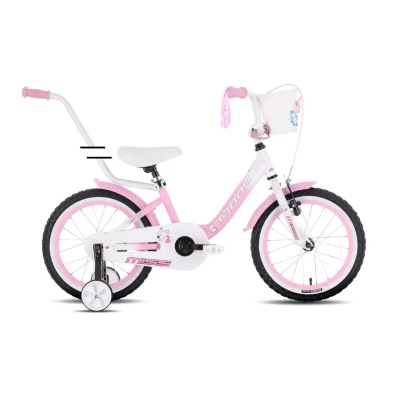 Bērnu velosipēds TABOU Miss, 16 rozā-balts