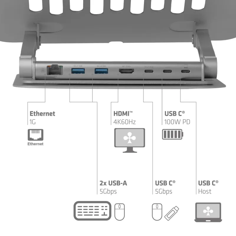 Nb acc stand aluminium usb-c-csv-2554 club3d
