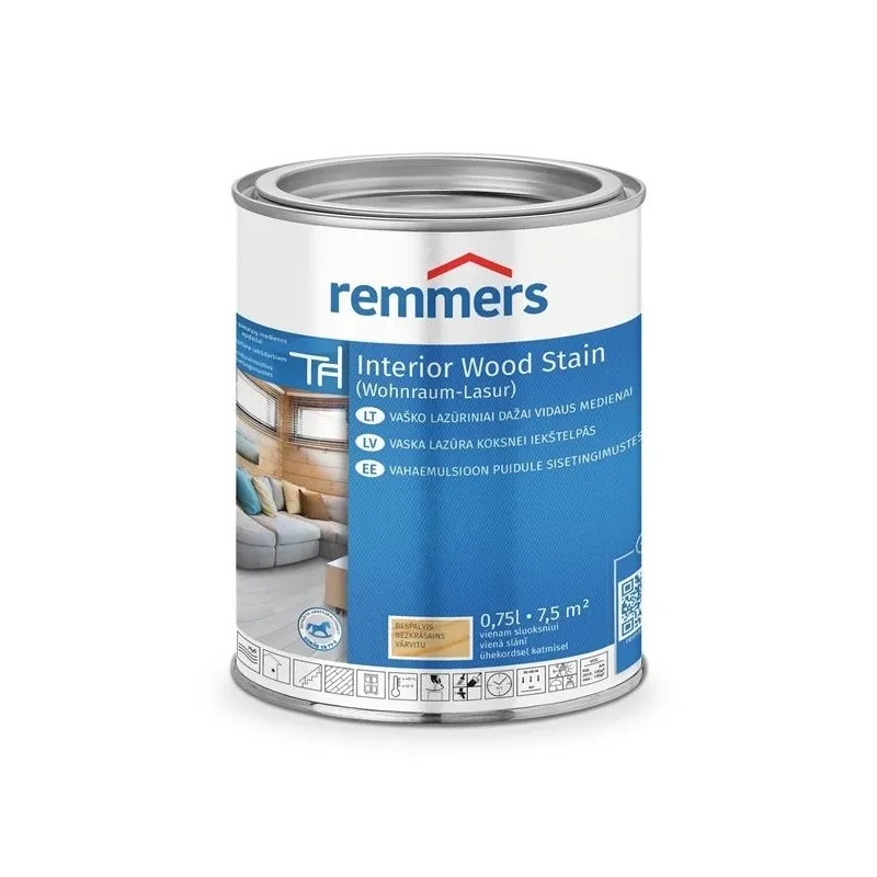 Lazūra Remmers Interior Wood Stain. bespalvis. 0.75 l