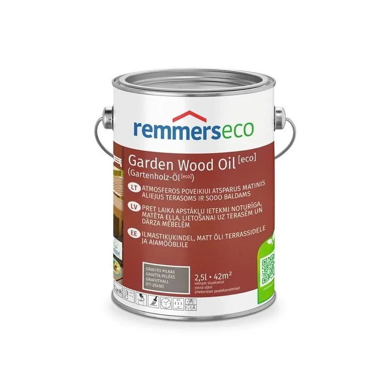 Medienos aliejus Remmers Garden Wood Oil Eko grafito sp 2.5l