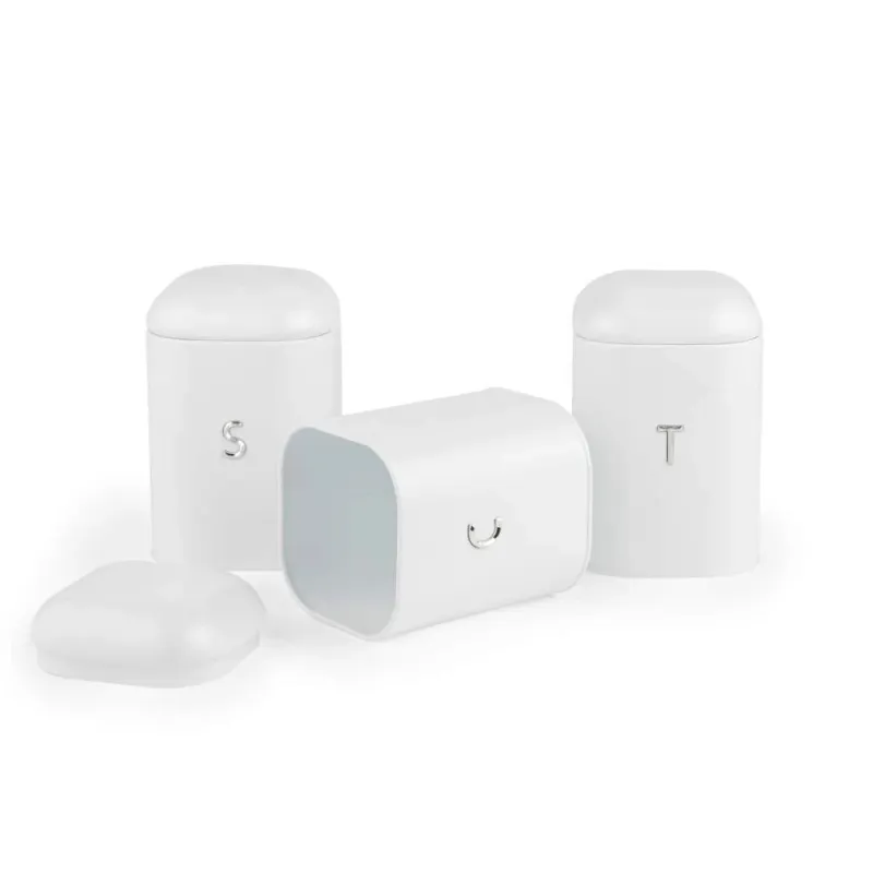 Salter BW14043EU7 Boston 3-Piece Canister Set, White