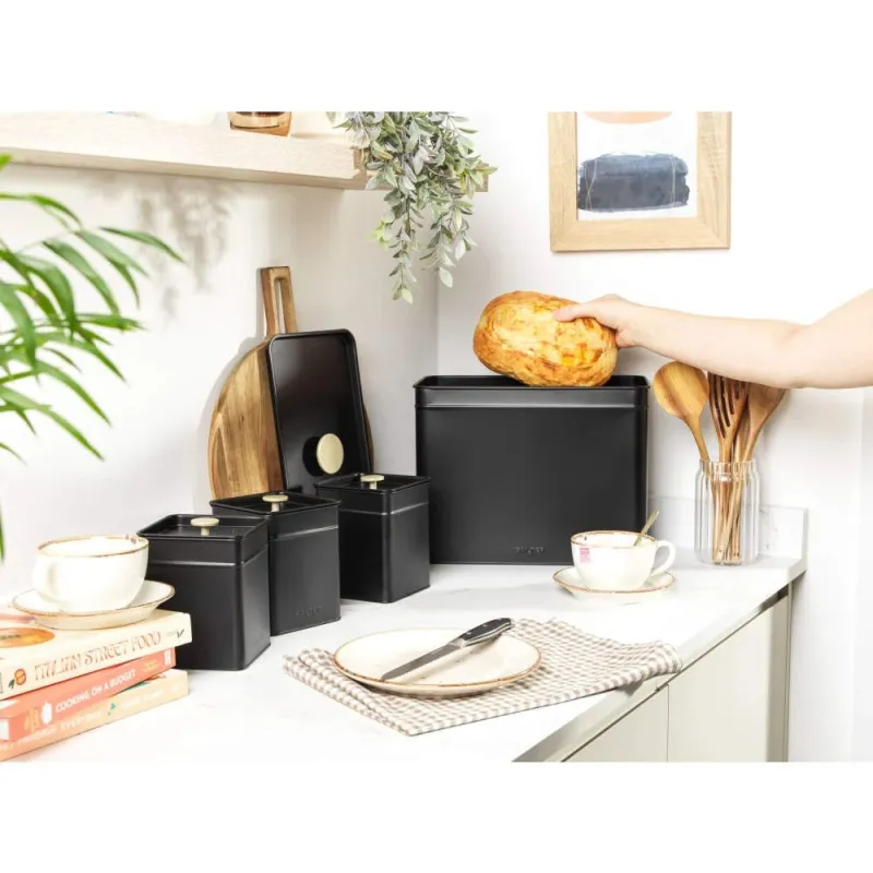 Salter BW14372 Alchemy 4-Piece Countertop Set, Black