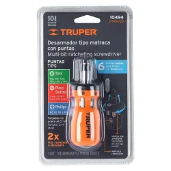 Ratchet screwdriver 6 bit set truper