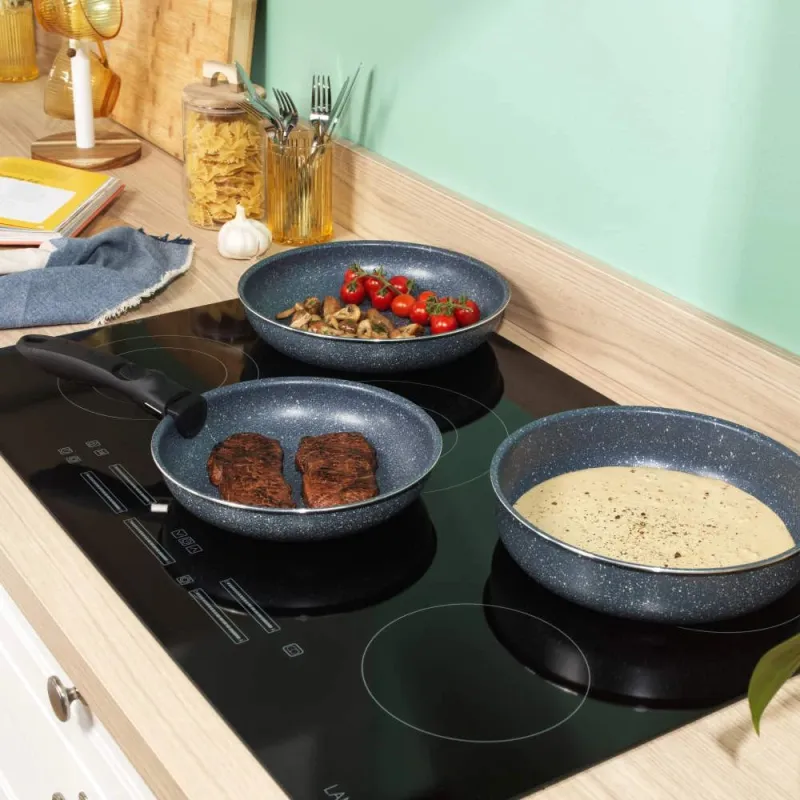 Russell Hobbs RH03297 Nightfall Stone 4-Piece Smart Clip Pan Set