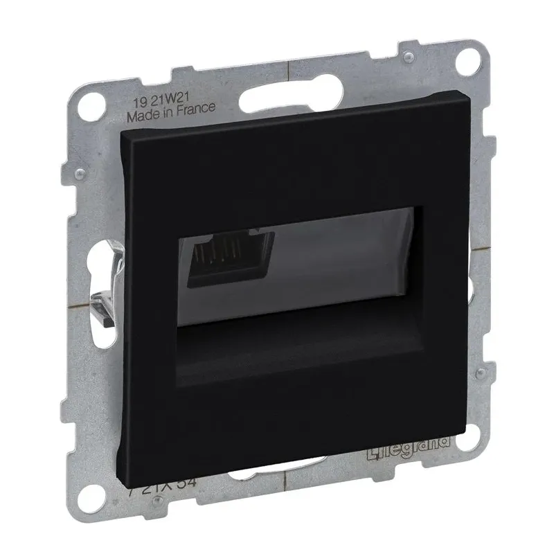 Rj45 socket category 6a utp black