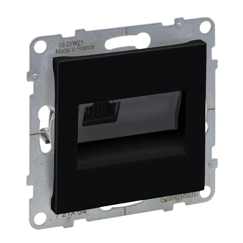 Rj45 socket category 6a utp black