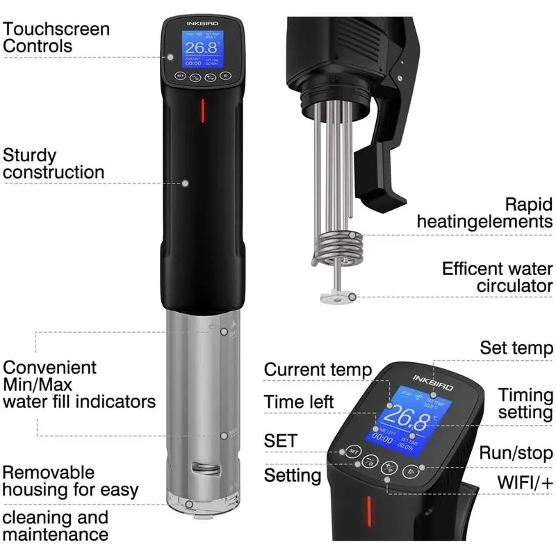 Piederumi Inkbird Sous Vide ISV-100W. 41.91 cm