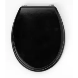 Beldray LA032355BFPEU7 Wooden Toilet Seat, Black