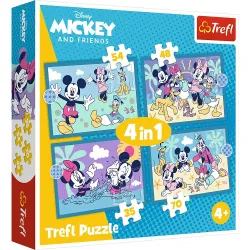 TREFL DISNEY 4 dėlionių rinkinys „Peliukas Mikis“