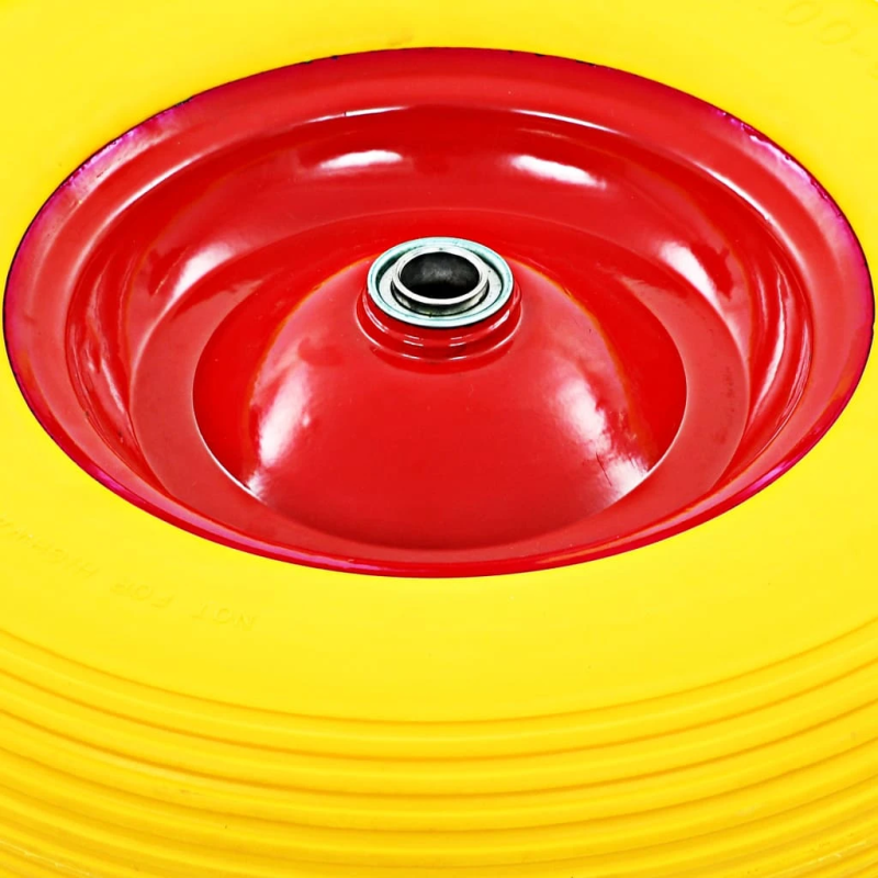 vidaXL ķerras ritenis ar asi, izturīgs PU, 4.00-8.390 mm