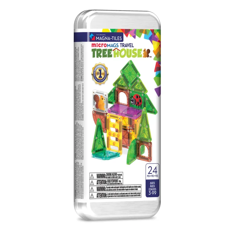 MAGNA-TILES Micromags magnētiskais konstruktors Treehouse, 24 gab.