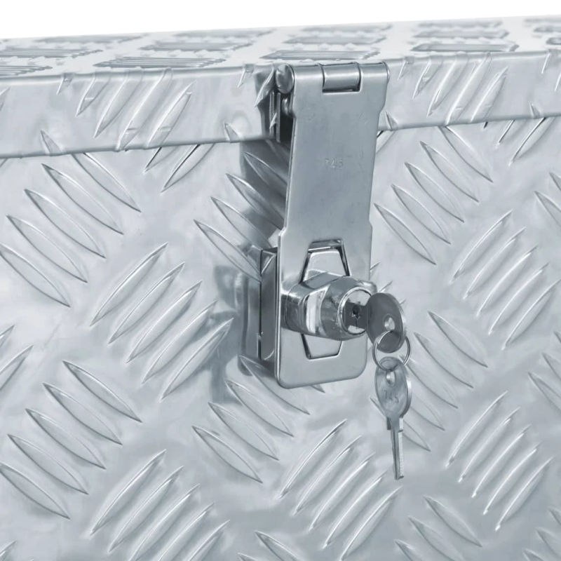 vidaXL kaste, 80,5x22x22 cm, alumīnijs, sudraba krāsā