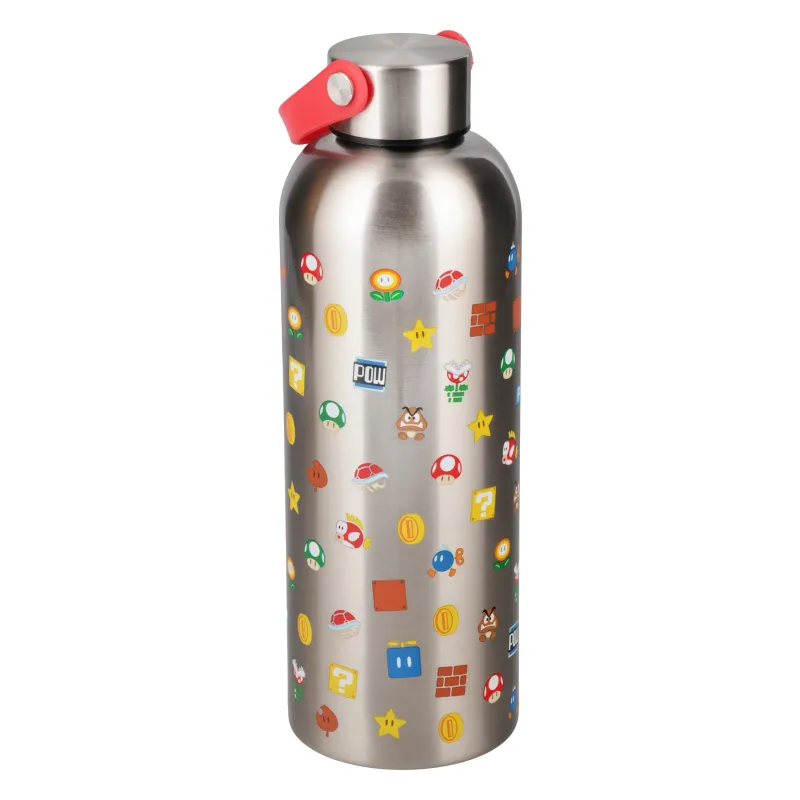 Paladone Super Mario Metal Water Bottle whit Carry Loop