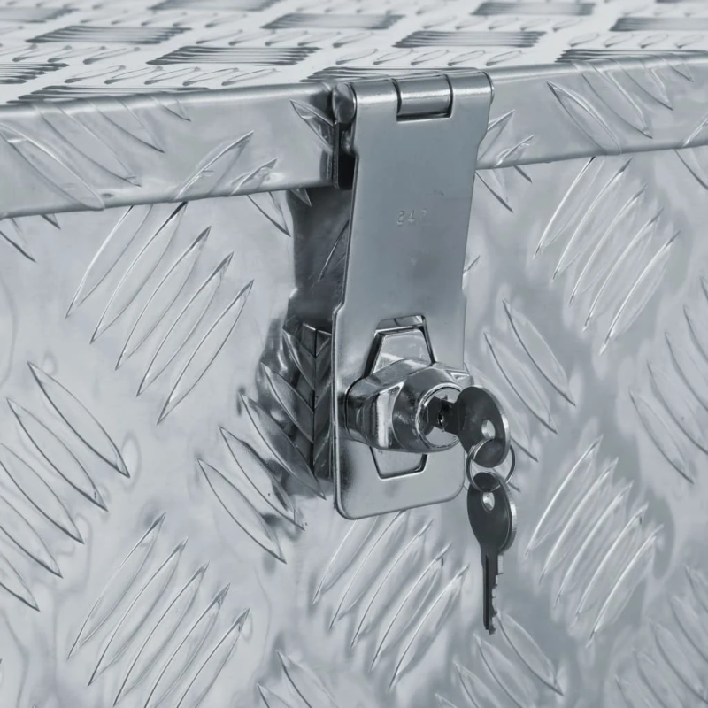 vidaXL kaste, 90,5x35x40 cm, alumīnijs, sudraba krāsā