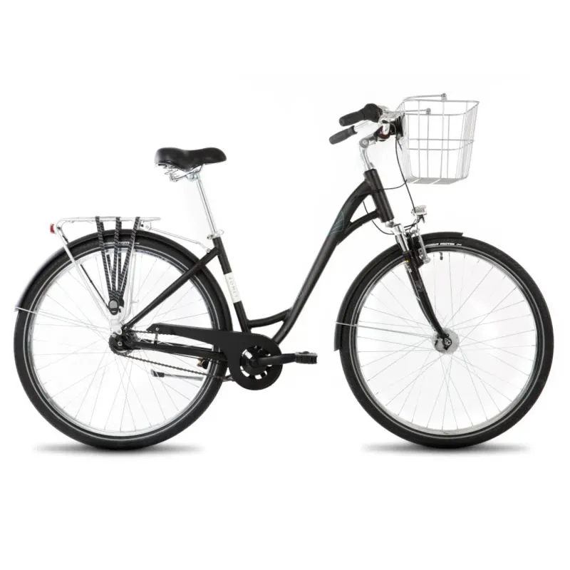 Velosipēds ROMET Art Deco Lux, ar priekšējo grozu, melns ,L,