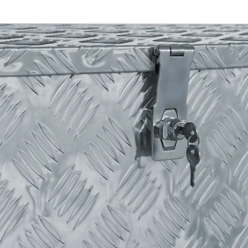 vidaXL alumīnija kaste, 110,5x38,5x40 cm, sudraba krāsā