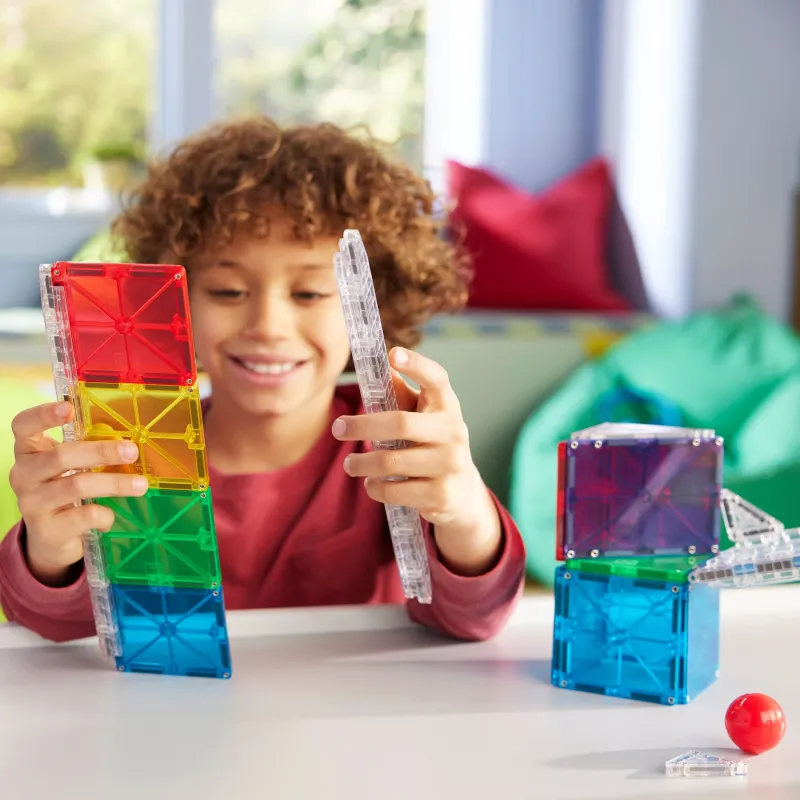 MAGNA-TILES Magnētiskais konstruktors Dzelzceļa sacīkstes, 27 gab.