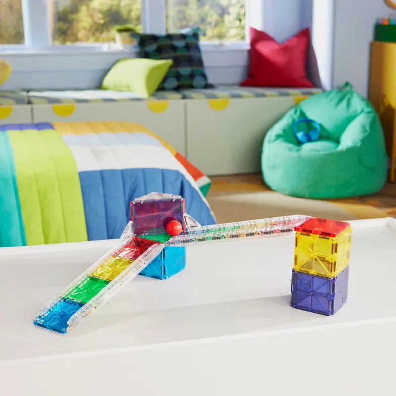 MAGNA-TILES Magnētiskais konstruktors Dzelzceļa sacīkstes, 27 gab.