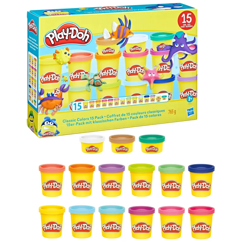 PLAY-DOH voolimismass Klassikalised värvid 15-pakk