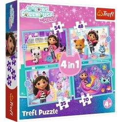 TREFL GABBY´S DOLLHOUSE Комплект пазлов 4 в1