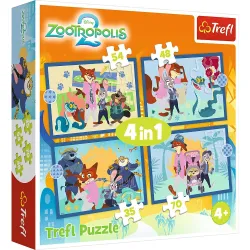 TREFL DISNEY ZOOTROPOLIS 4 dėlionių rinkinys