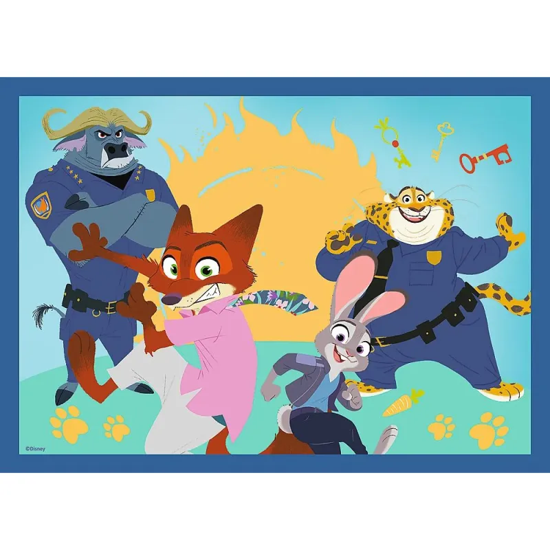 TREFL DISNEY ZOOTROPOLIS Pužļu komplekts 4in1