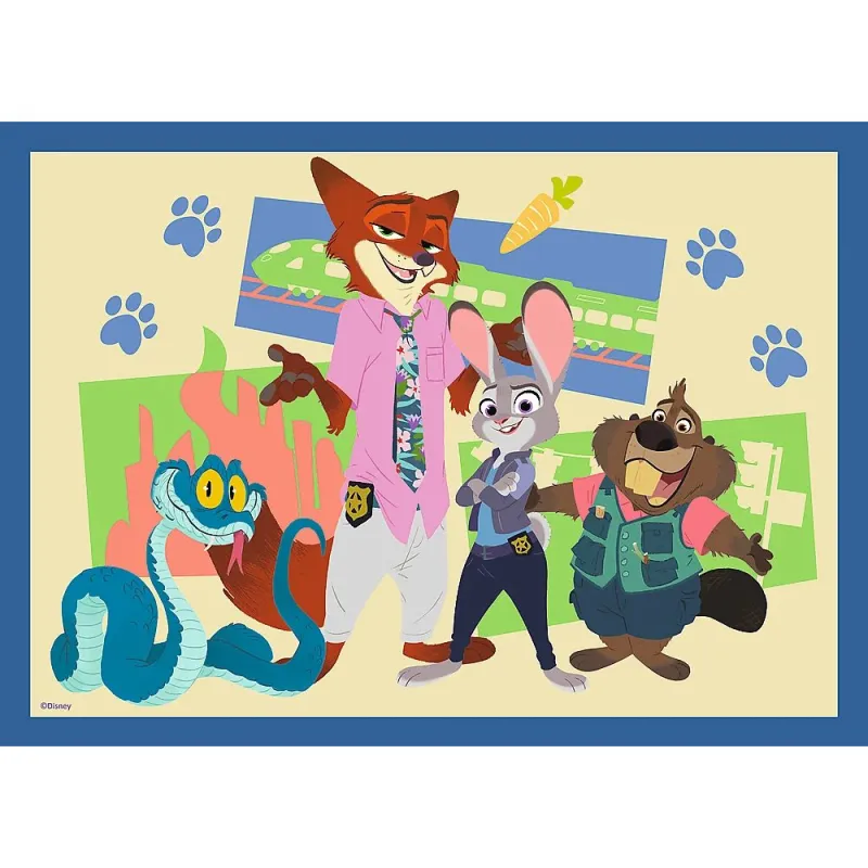 TREFL DISNEY ZOOTROPOLIS 4 dėlionių rinkinys