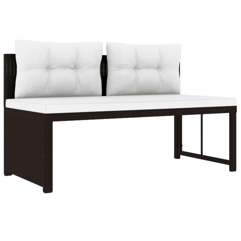 vidaXL 4-daļīgs dārza atpūtas mēbeļu komplekts, PE rotangpalma, brūns