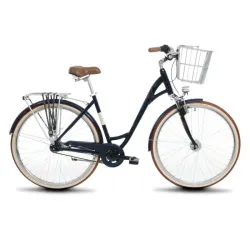 Velosipēds ROMET Art Deco Lux, ar priekšējo grozu, zils ,L,