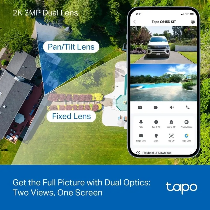 Wrl camera pan-tilt-dual tapo c645d kit tp-link