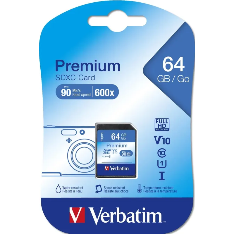 Memory sdxc 64gb uhs-i-ver44024 verbatim