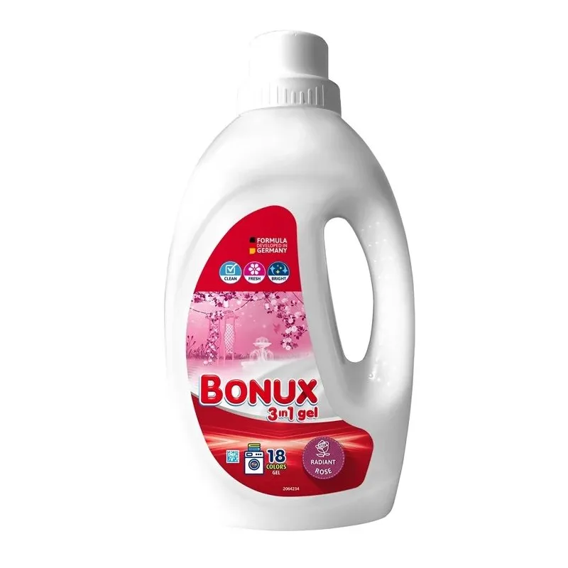 Šķidrs mazgāšanas līdzeklis Bonux Radiant Rose. 0.9 l
