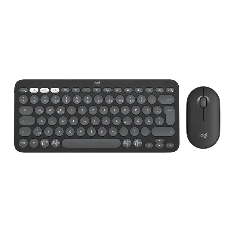 Keyboard +mouse combo pebble 2-white 920-012240 logitech
