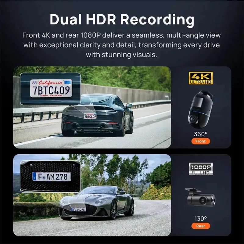 Dashcam 4k omni-x800 black 70mai