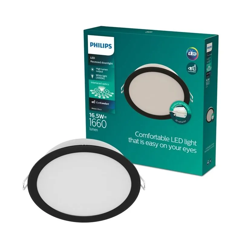Recessed light meson 150 16.5w 40k black
